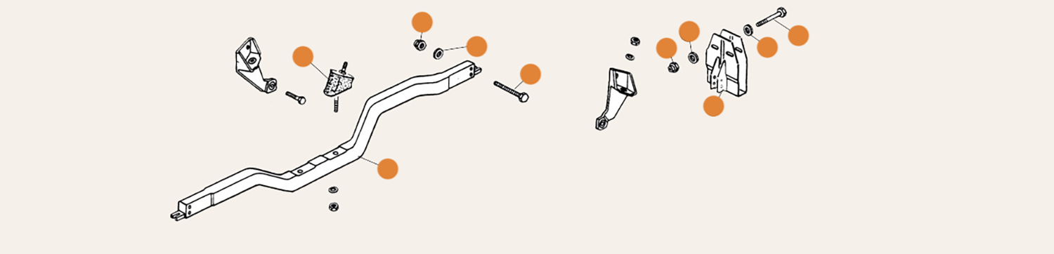 Baywindow Engine Mounts 1700cc-2000cc