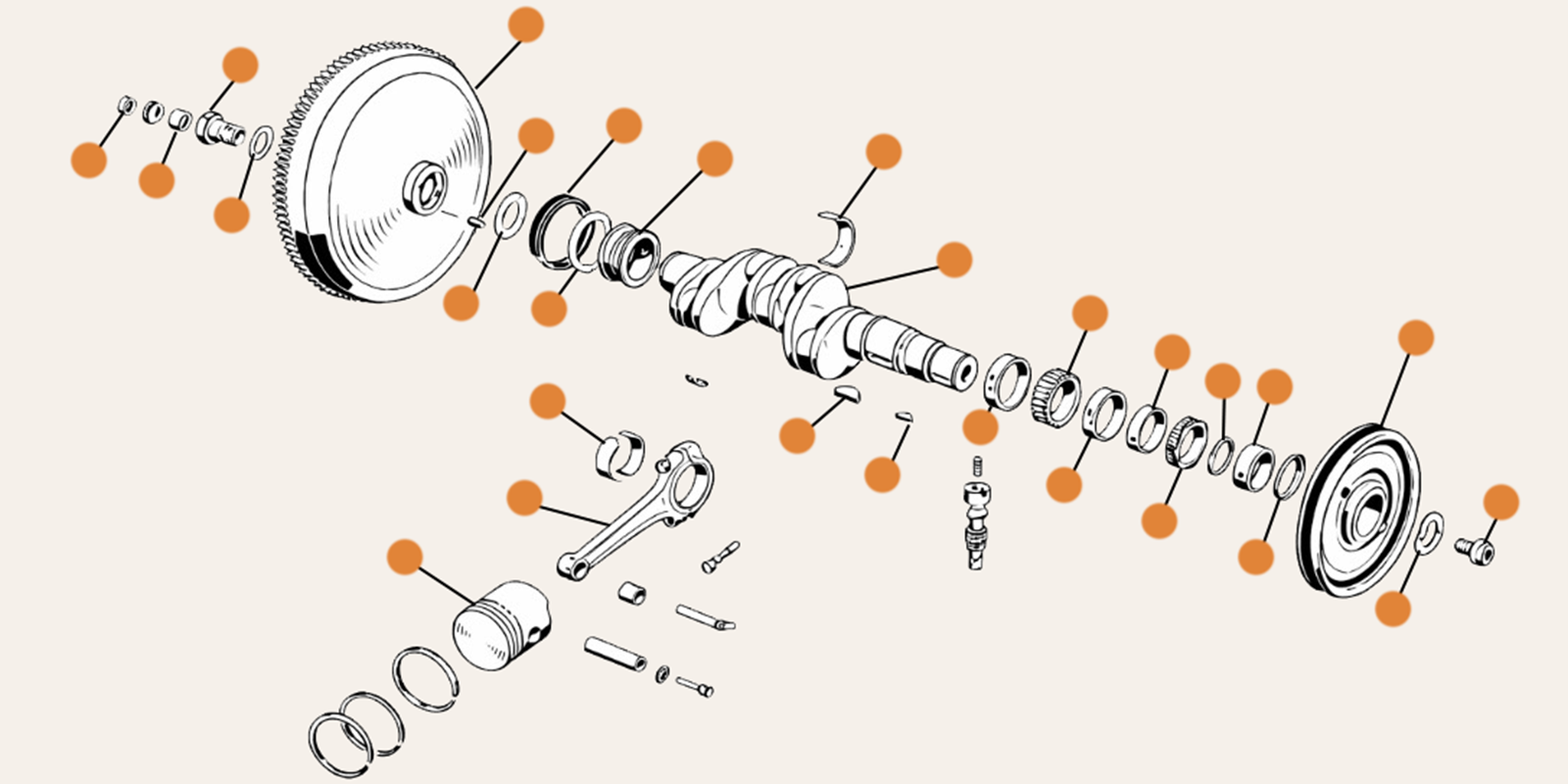 Engine & Exhaust 25/30hp