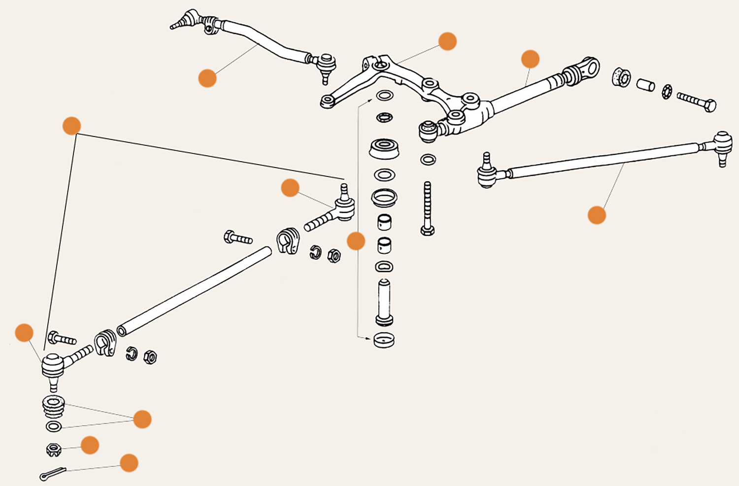 Baywindow Steering Parts