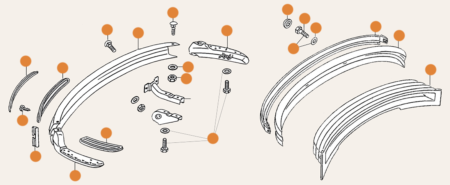 Baywindow Front Bumper Parts