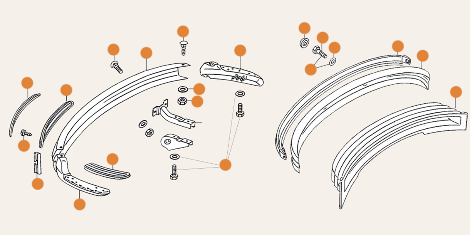 Baywindow Front & Rear Bumper Parts