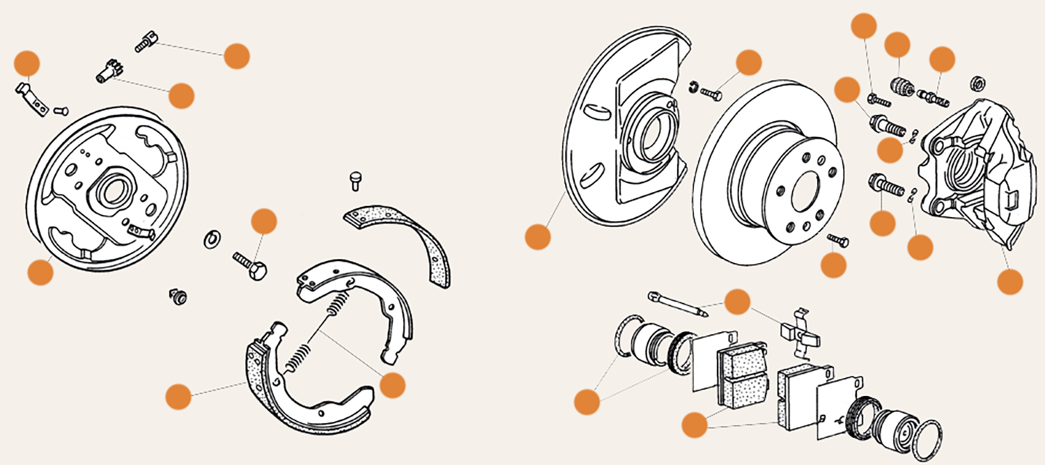 Baywindow Front Drum & Front Disc Brake Parts