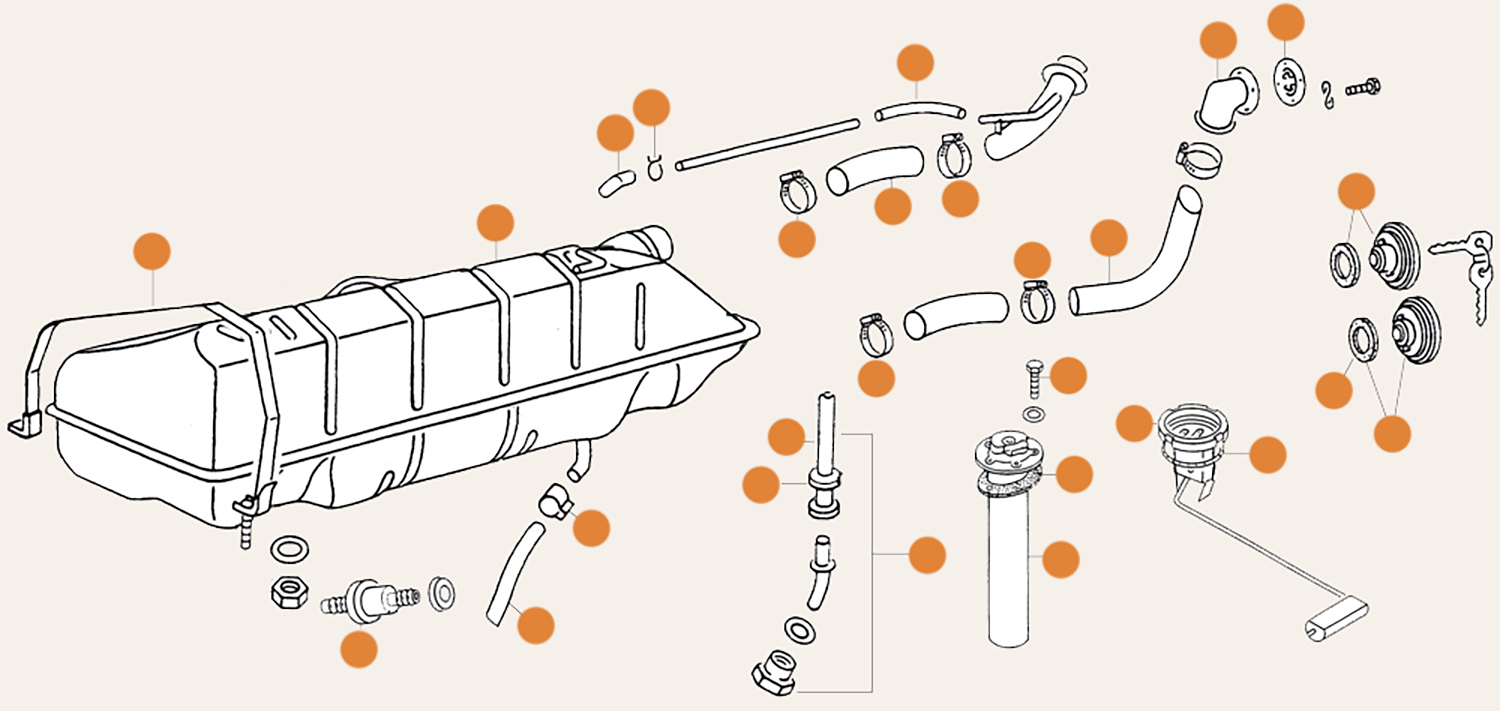 Baywindow Fuel Tank Parts