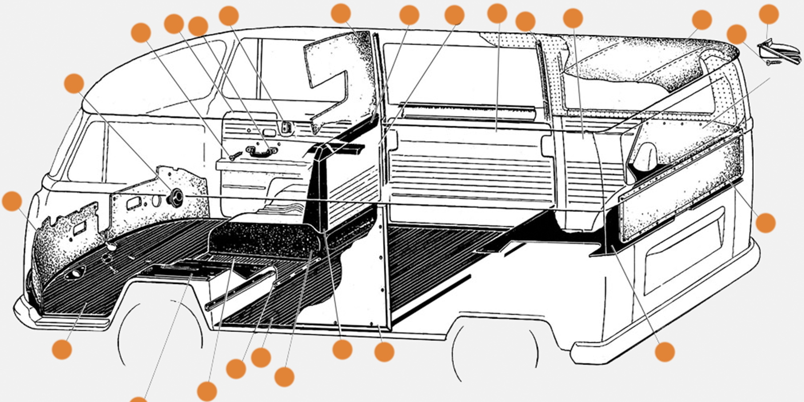 Baywindow Interior Trim Upholstery & Seat Parts