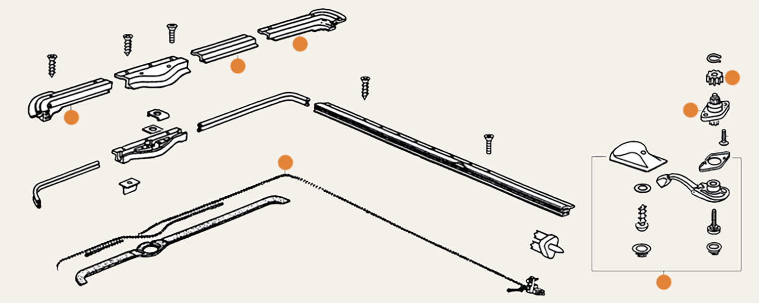 Baywindow Sunroof Parts