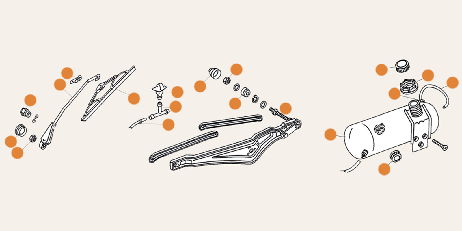 Baywindow Wiper Parts