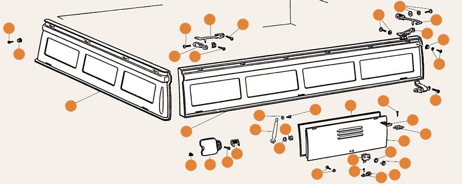 Baywindow Pick Up Parts & Fuel Filler Parts