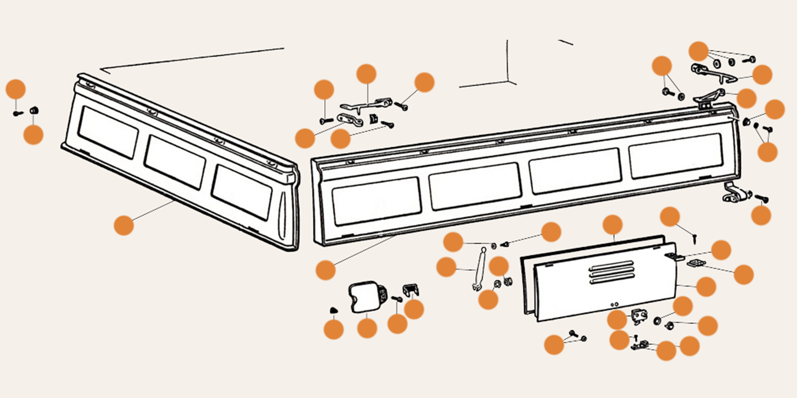Baywindow Door Tailgate Engine Lid & Pick Up Parts