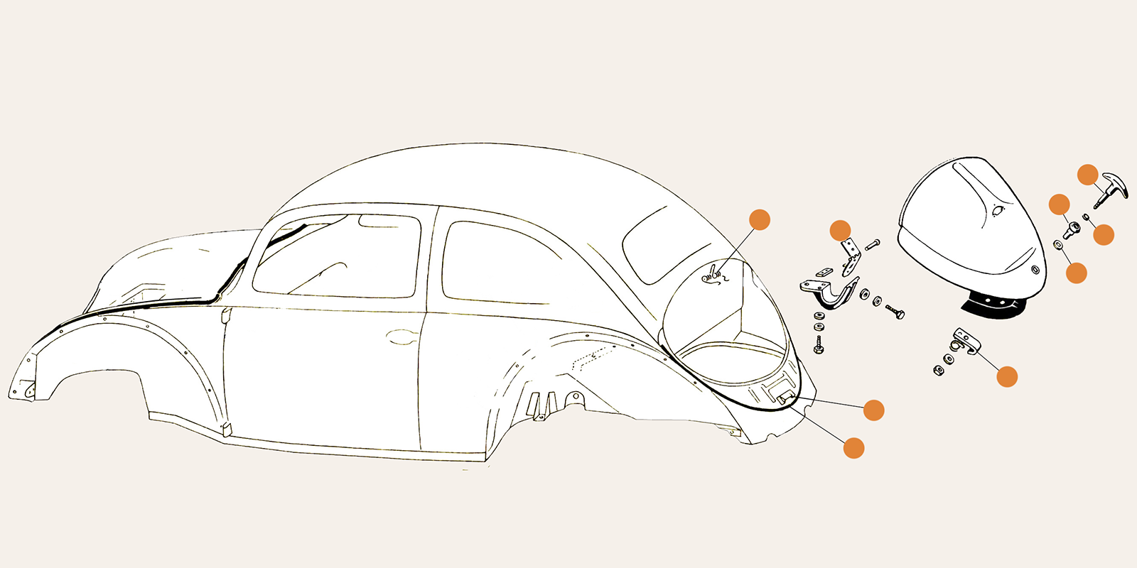 Beetle Door Bonnet Boot Lid Wings & Body Parts