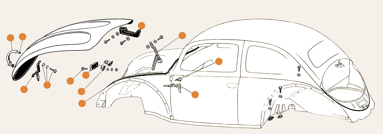 Beetle Bonnet Parts