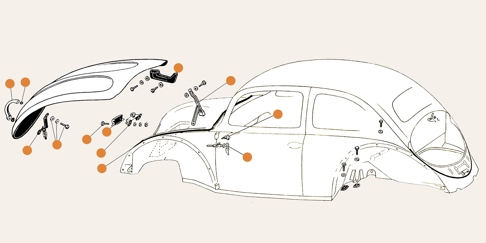 Beetle Door Bonnet Boot Lid Wings & Body Parts