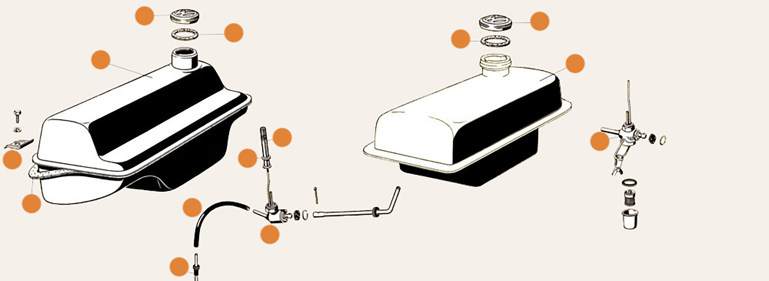 Ghia Early Fuel Tank Parts