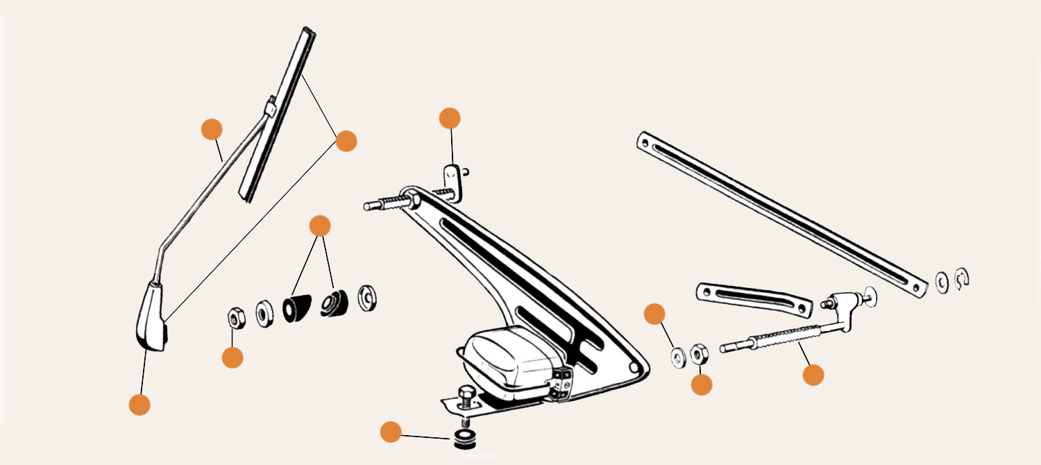 Beetle Wiper Parts 1954-1957