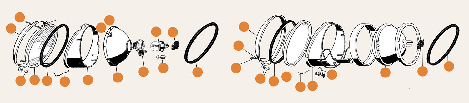 Beetle Sloping Headlamps & Headlamp Parts