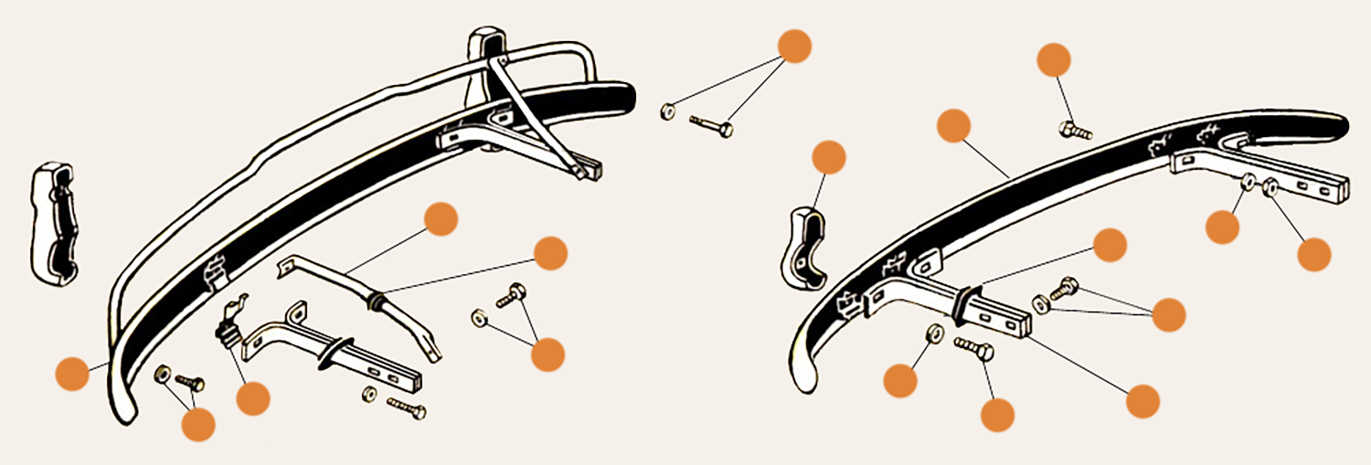 Beetle Front Blade Bumpers Euro Spec & USA Spec