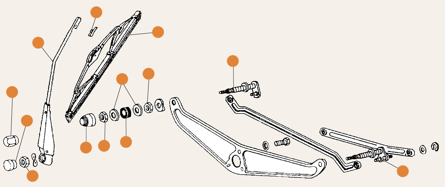 Beetle Wiper Parts 1968-1979
