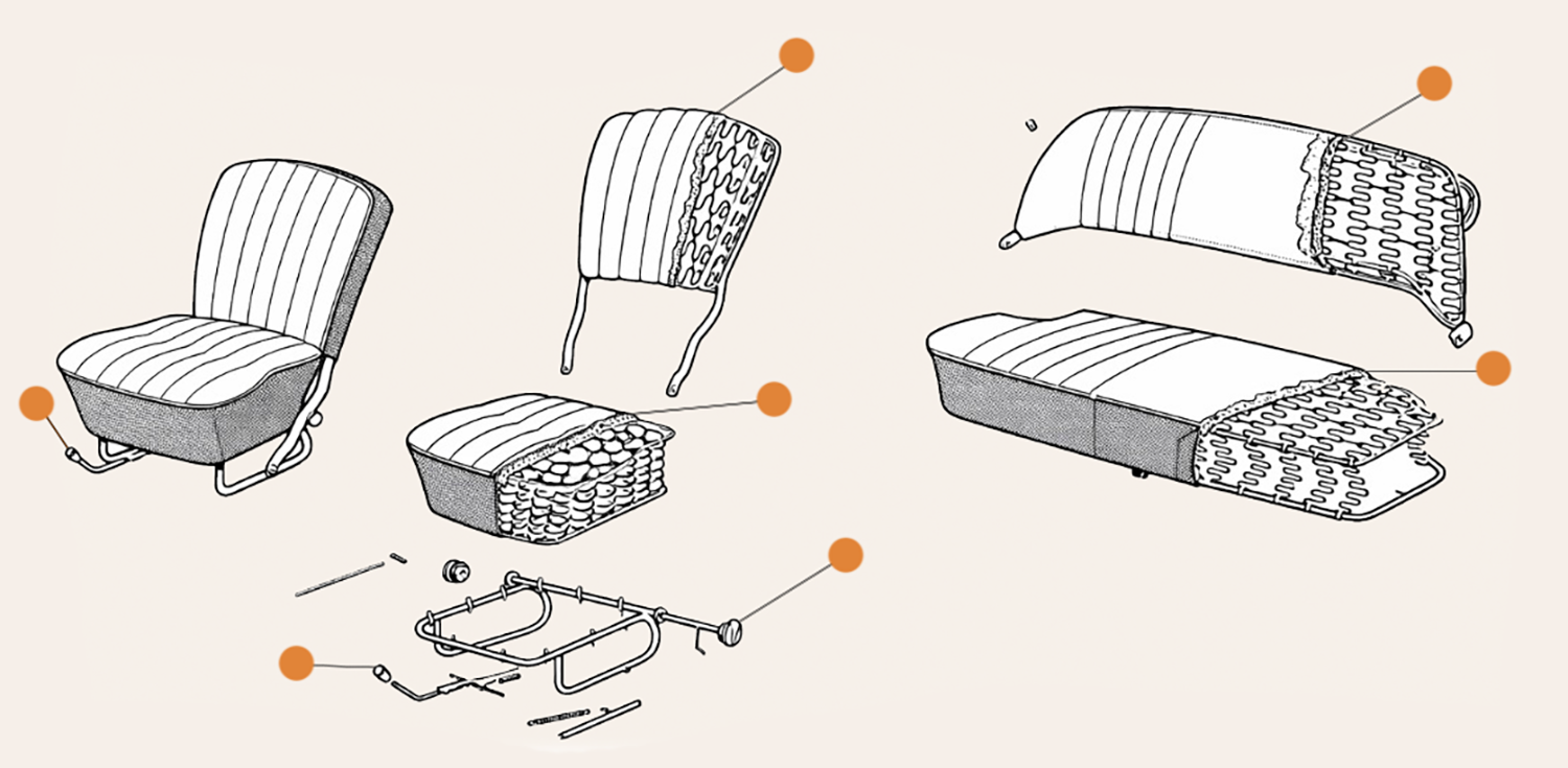 Beetle Seat Parts & Seat Pads