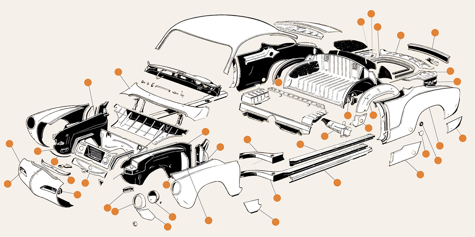 Ghia Body Repair Panels Wings & Floor Pans