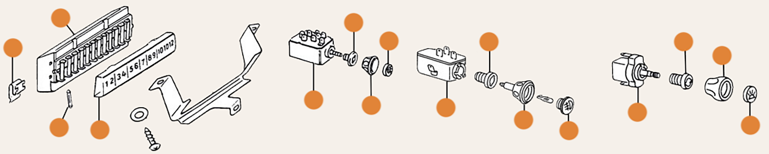 VWB Dash Switches And Knobs