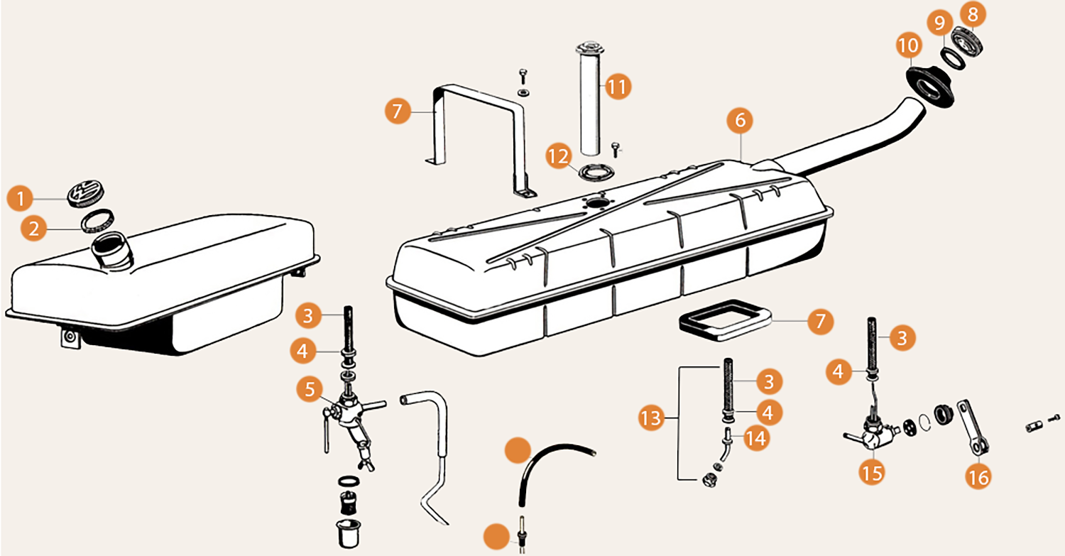 Splitscreen Fuel Tank Parts