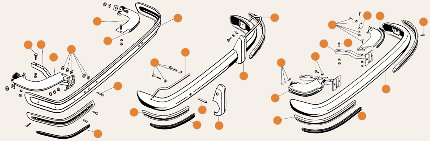 Splitscreen Rear Bumper & Bumper Parts