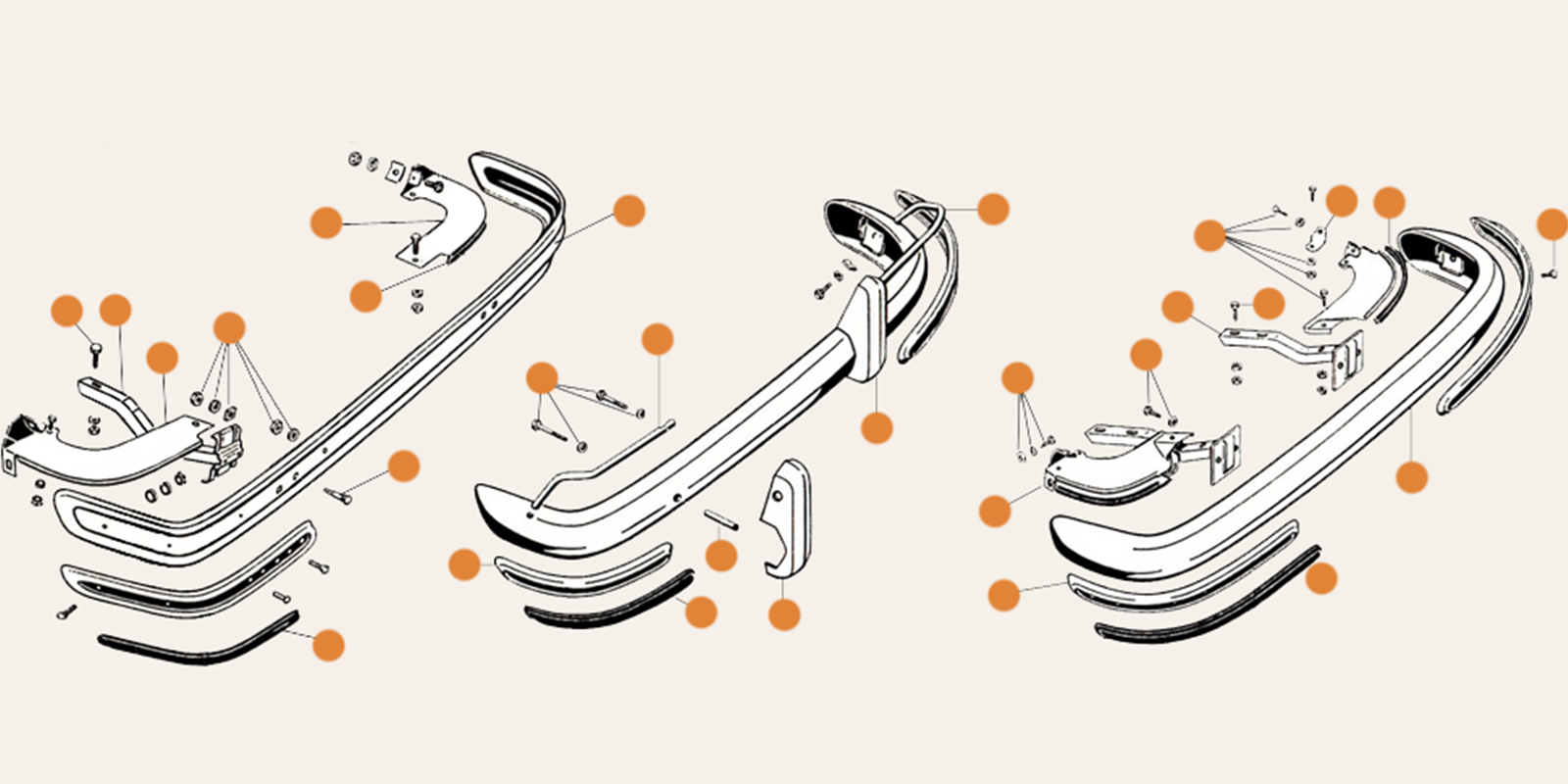Brazilian Splitscreen Front & Rear Bumper Parts