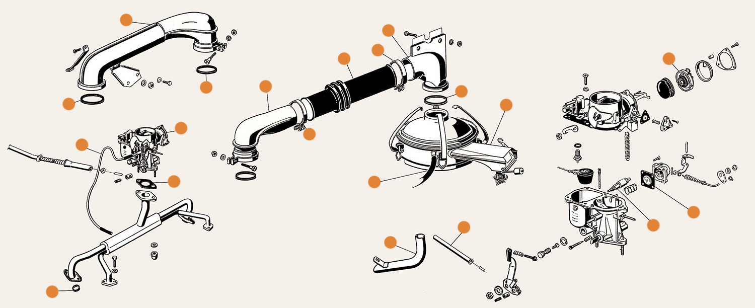 Air Cleaners Inlet Manifolds & Carburretors