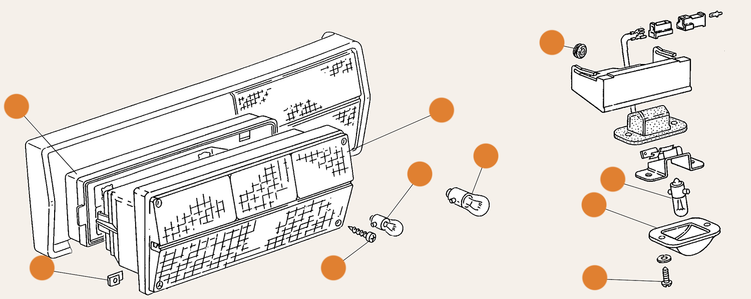 T25 Rear Lights Number Plate & Interior Lights