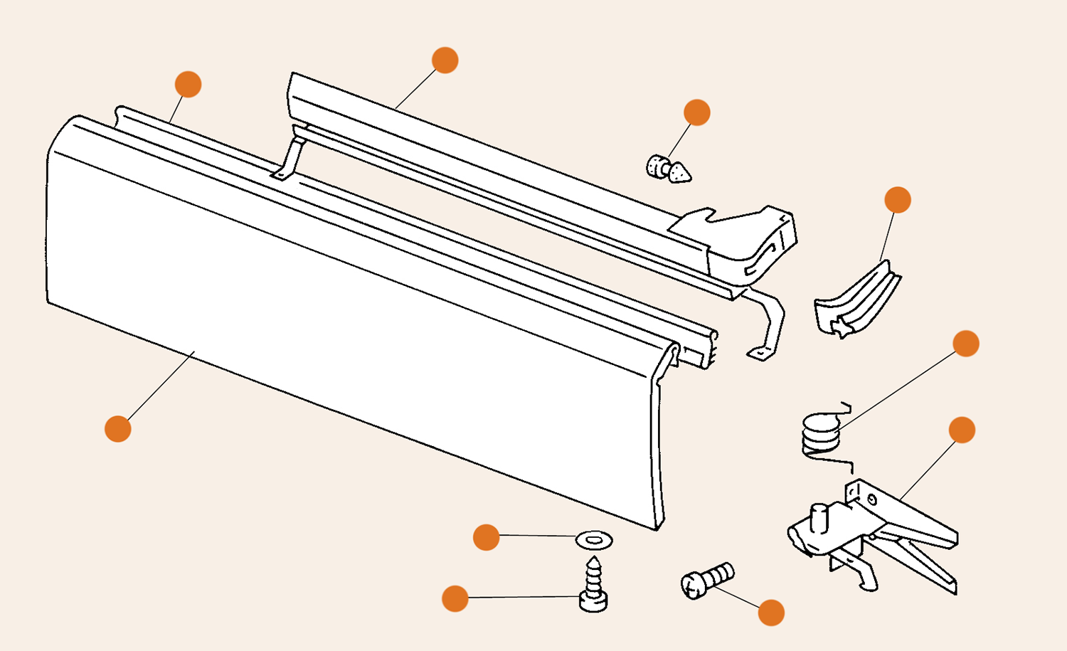 T25 Side Track Cover Panel Parts