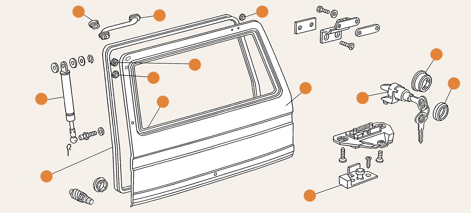 Type 25 Tailgate & Tailgate Handle Parts