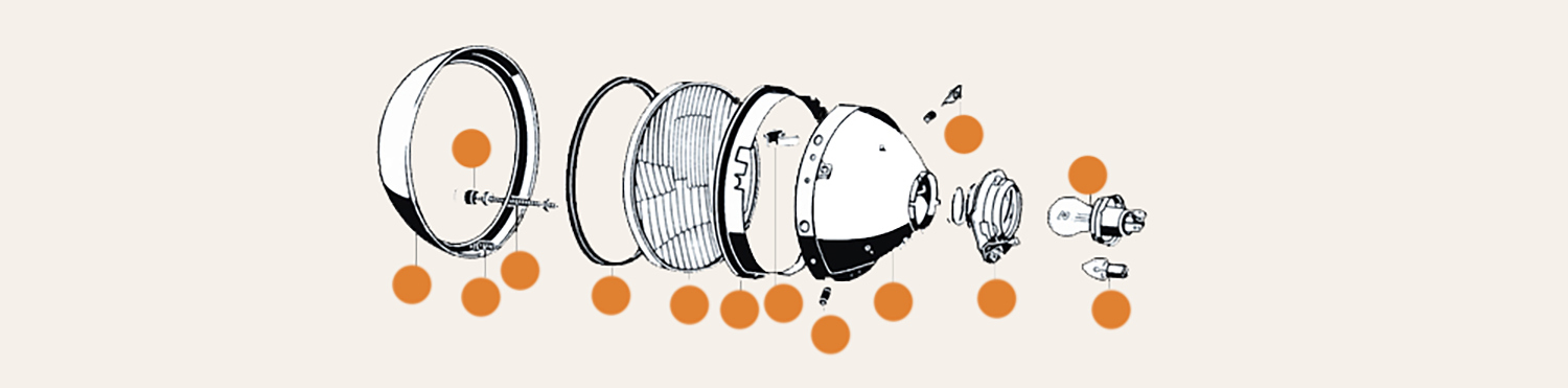 Type 3 Headlamp Parts