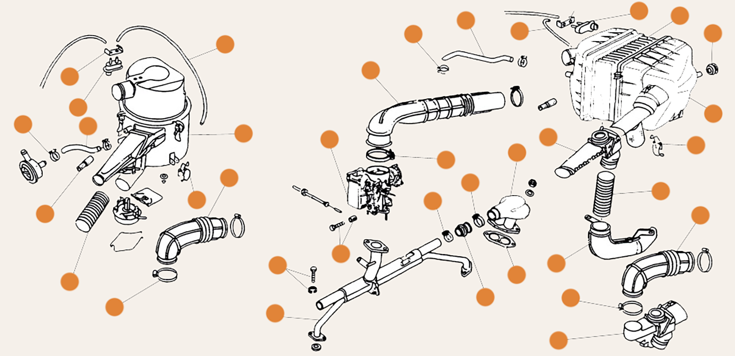 Air Cleaners Inlet Manifolds & Carburretors