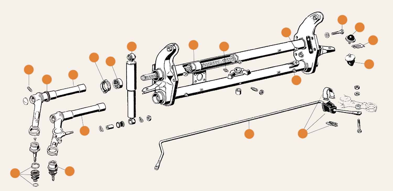 Baywindow Front Axle & Suspension Parts