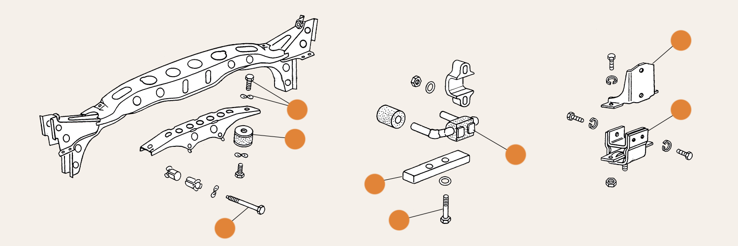 Baywindow Gearbox Mounts