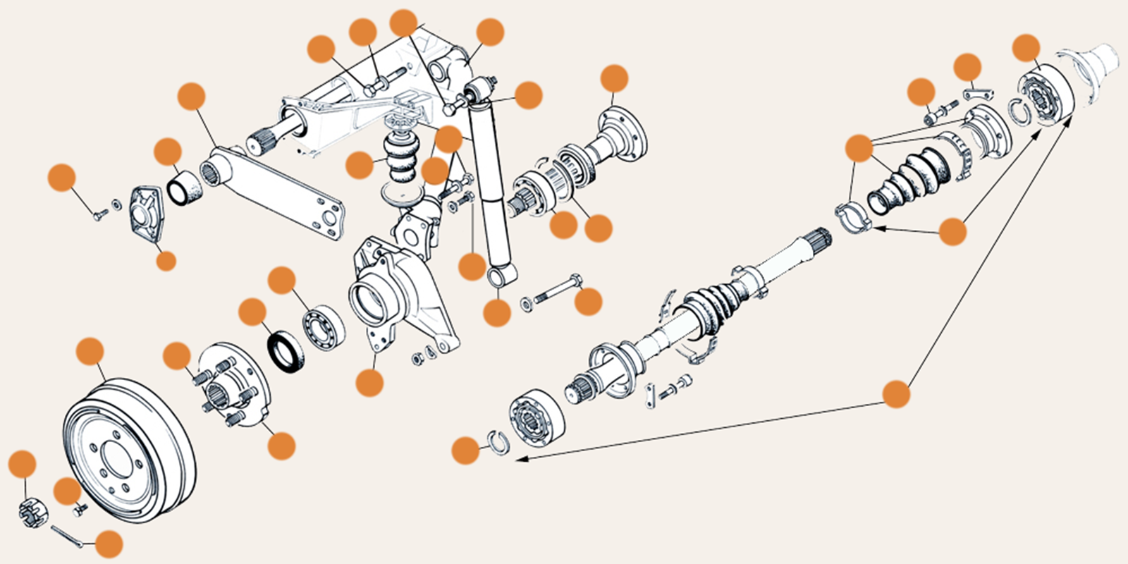 Baywindow Front & Rear Axle Parts