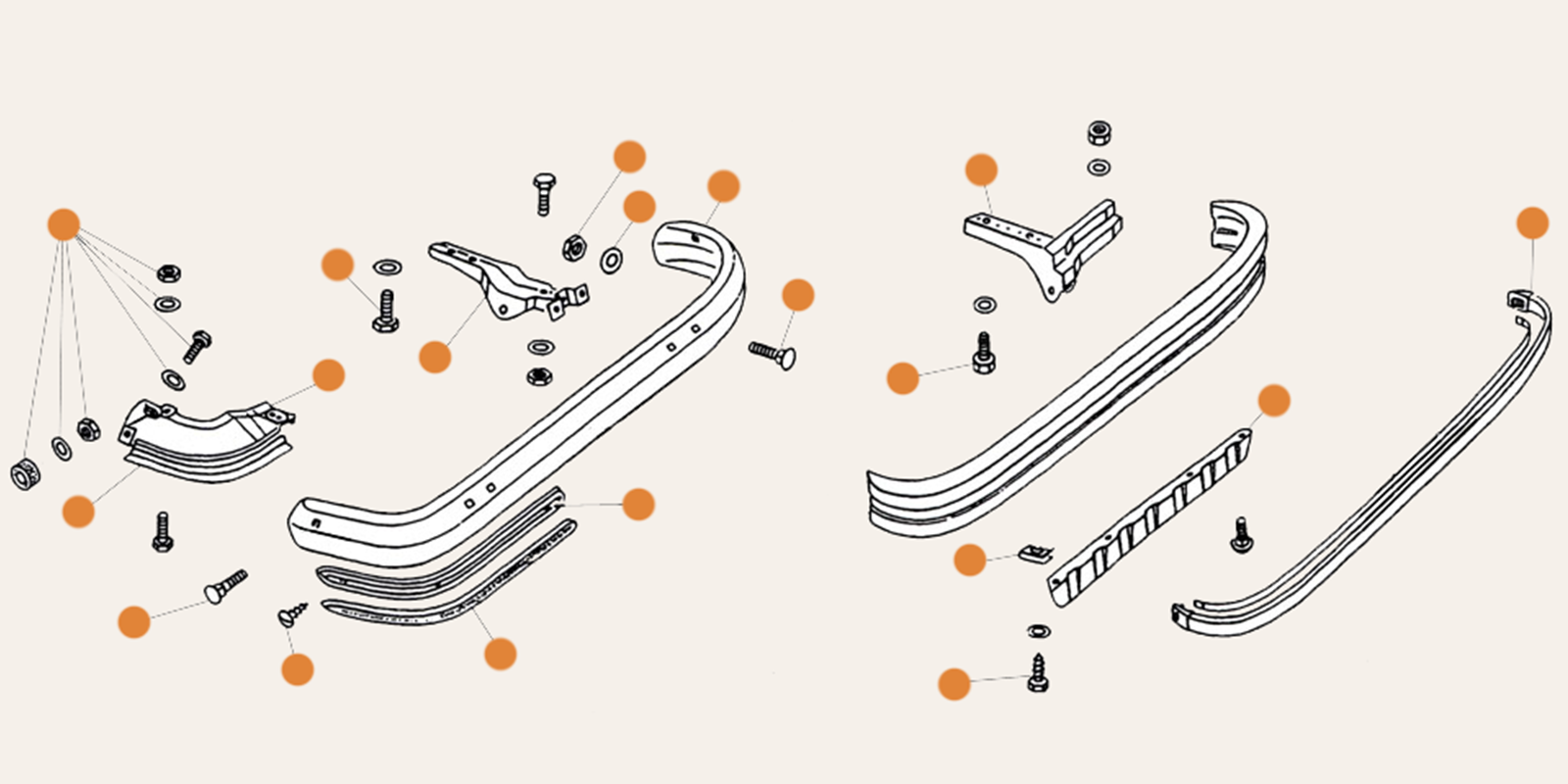 Baywindow Front & Rear Bumper Parts