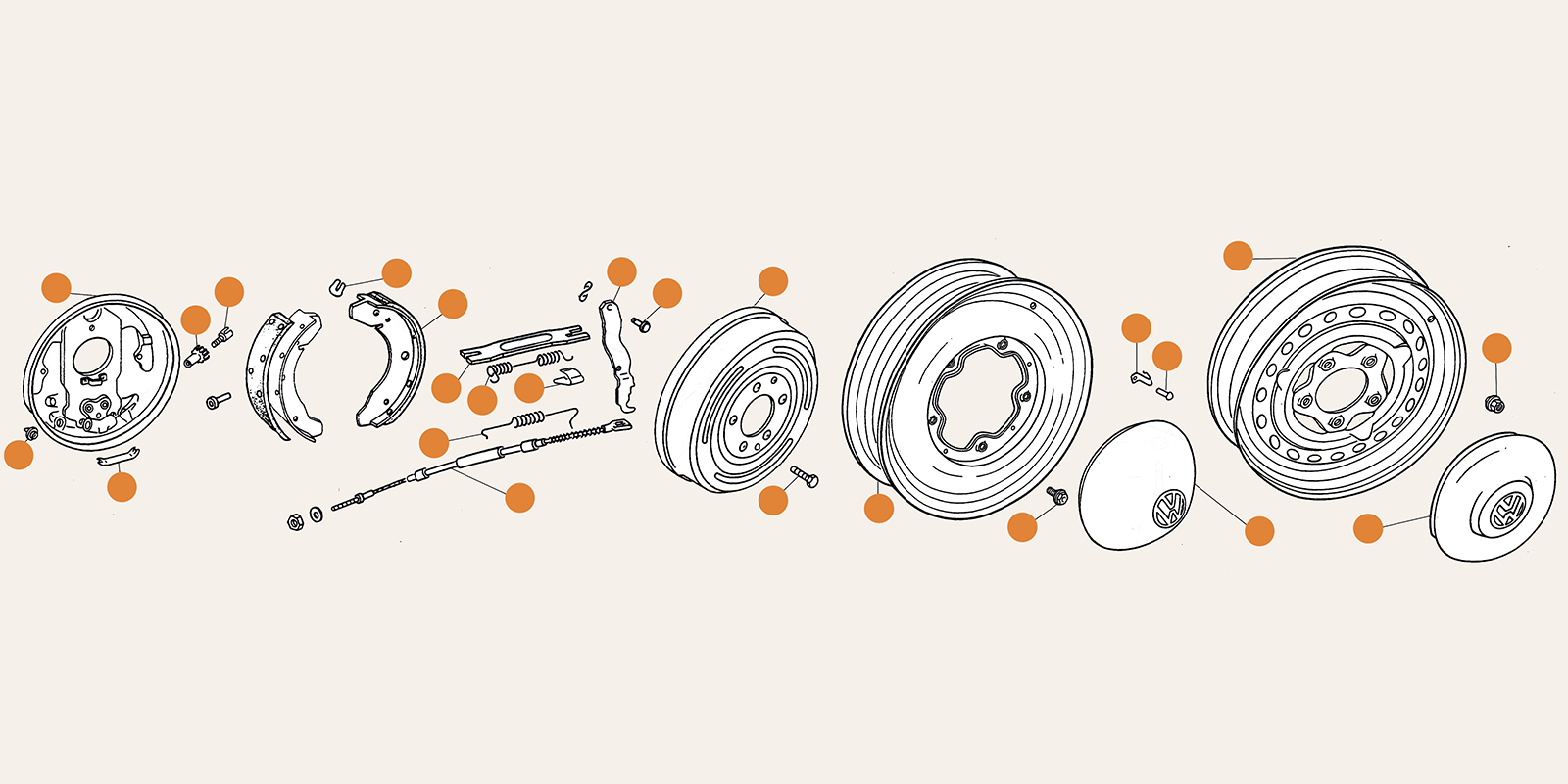 Baywindow Brakes & Wheel Parts