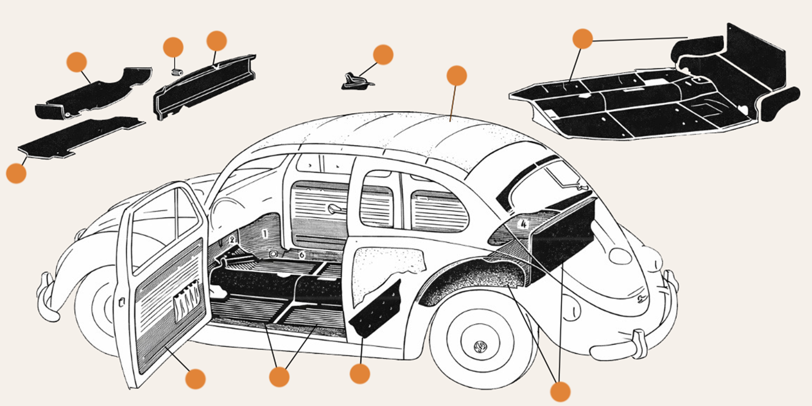 Beetle Interior Trim Upholstery & Seat Parts