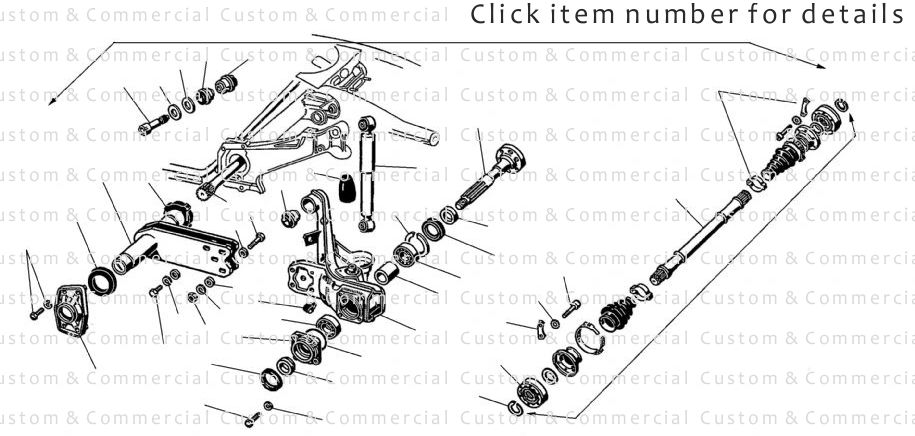 Ghia IRS Rear Axle Parts