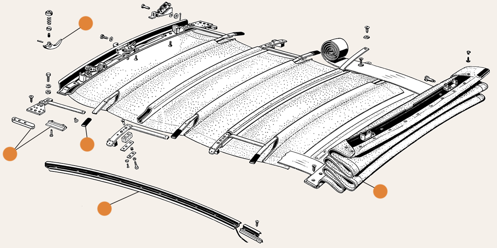 Beetle Sunroof & Convertible Top Parts