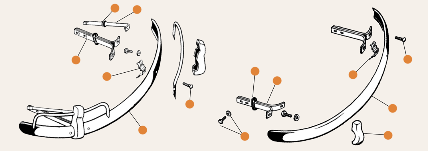 Beetle Rear Blade Bumpers Euro Spec & USA Spec