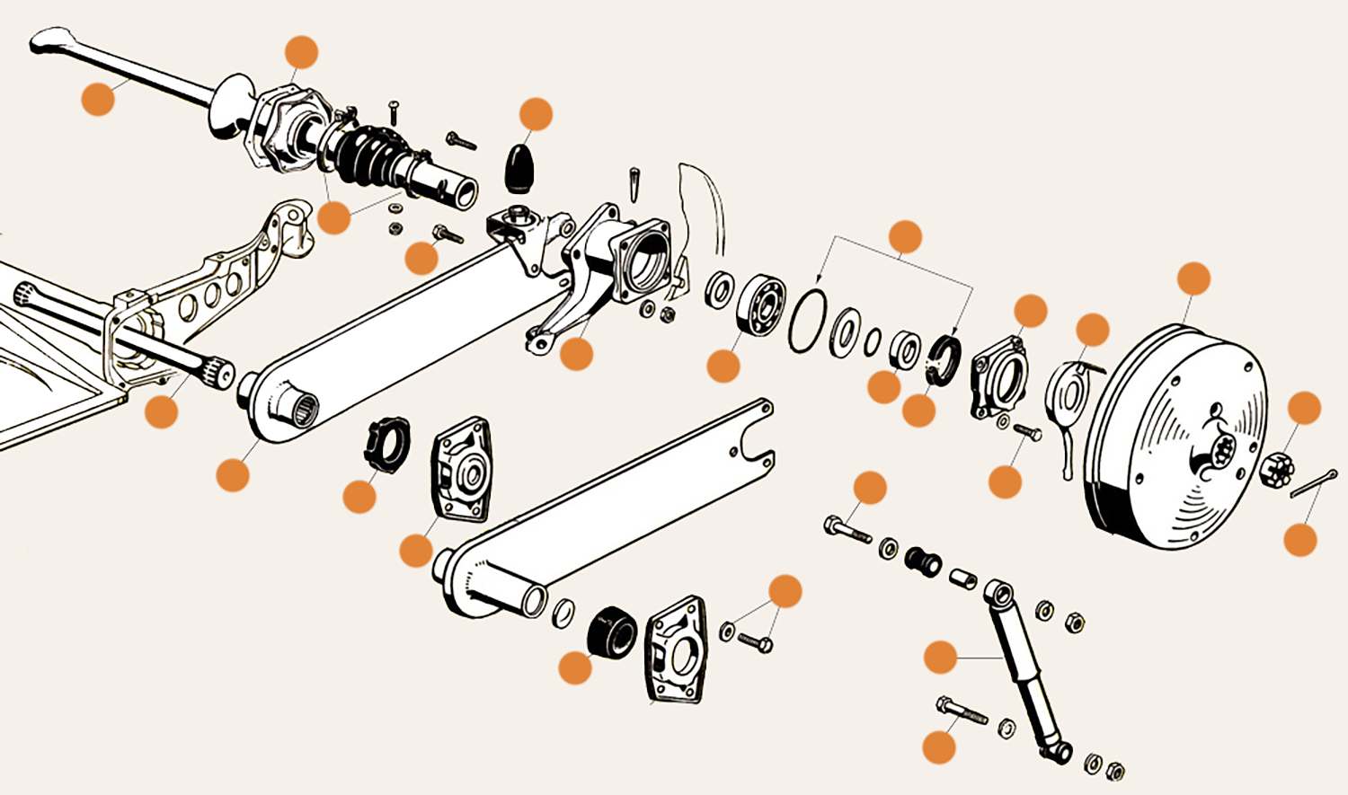 Ghia Rear Swing Axle Parts