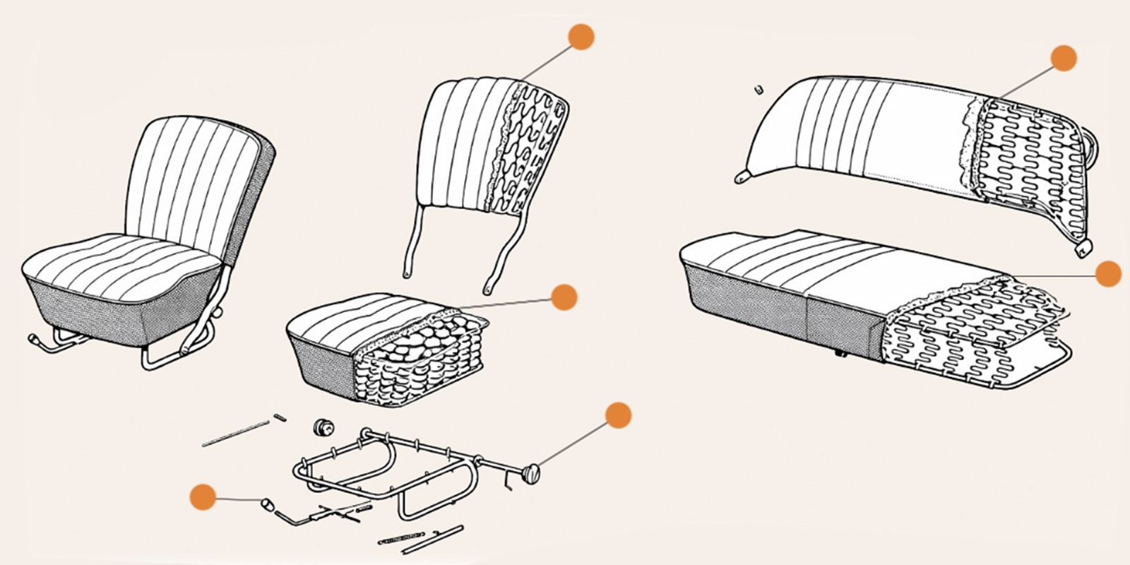 Beetle Interior Trim Upholstery & Seat Parts