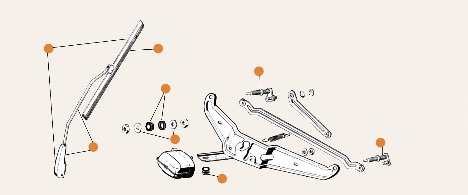 Beetle Wiper Parts 1958-1964