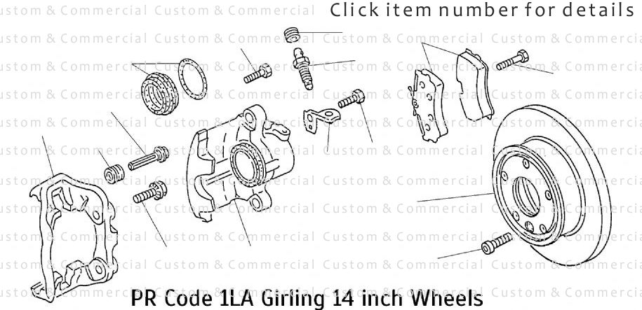 T4 Front Brakes PR Code 1LA Girling 14