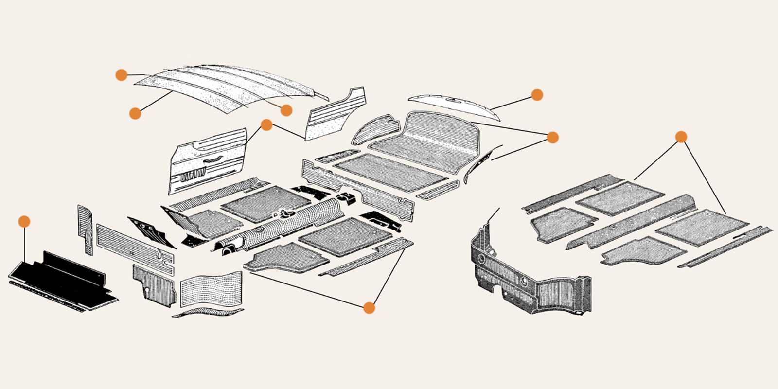 Ghia Interior Trim Upholstery & Seat Parts