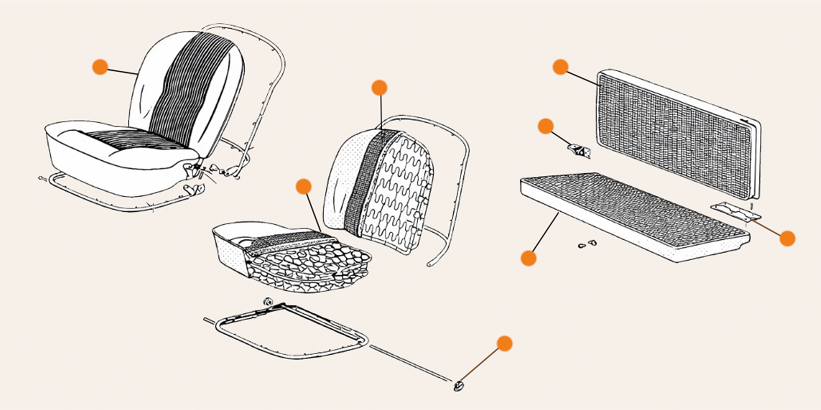 Ghia Interior Trim Upholstery & Seat Parts