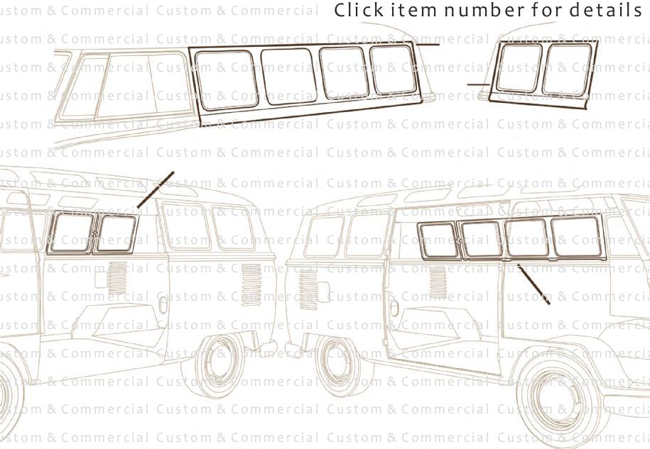 Complete Upper Side Window  Inner & Outer Panels