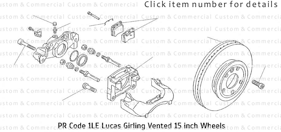 T4 Front Brakes PR Code 1LE Lucas/Girling Vented 15