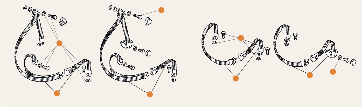 Ghia Seatbelts & Seatbelt Parts